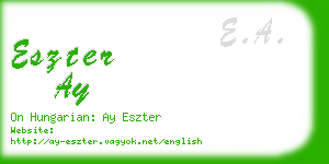 eszter ay business card